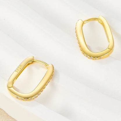 [Amore]Melissa Oval Hoop Earrings