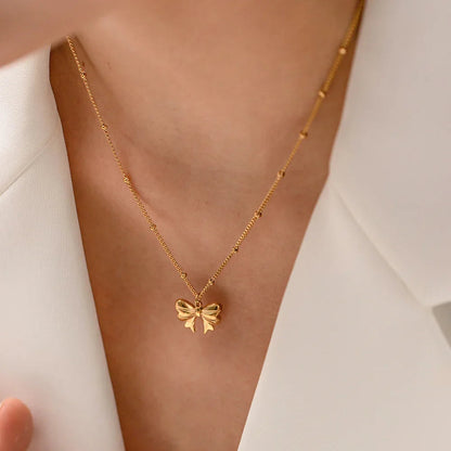 [Amore]June Bow Necklace