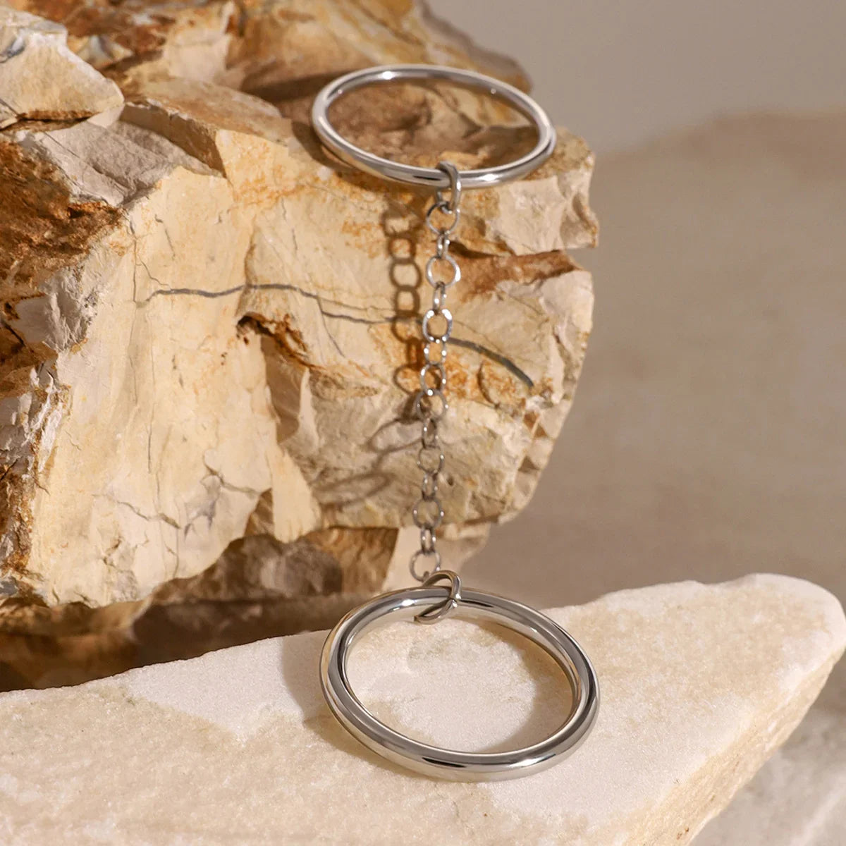 [Amore]Bridget Chain Stacked Ring
