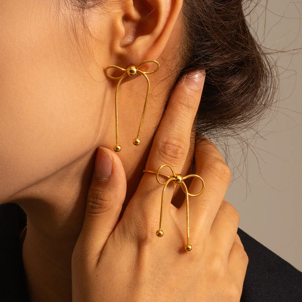 [Amore]Annie Gold Earrings