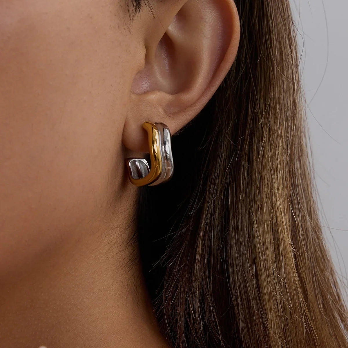 [Amore]Double Curve Hoops