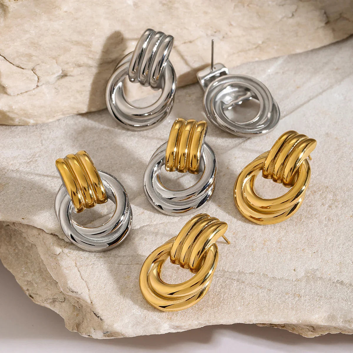 [Amore]Luna Layered Hoop Earrings