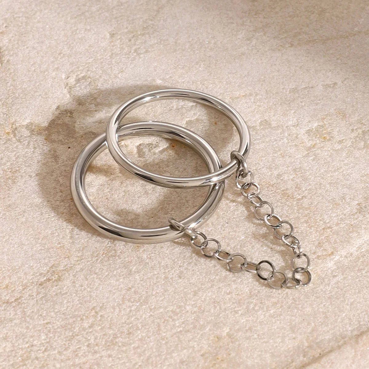 [Amore]Bridget Chain Stacked Ring
