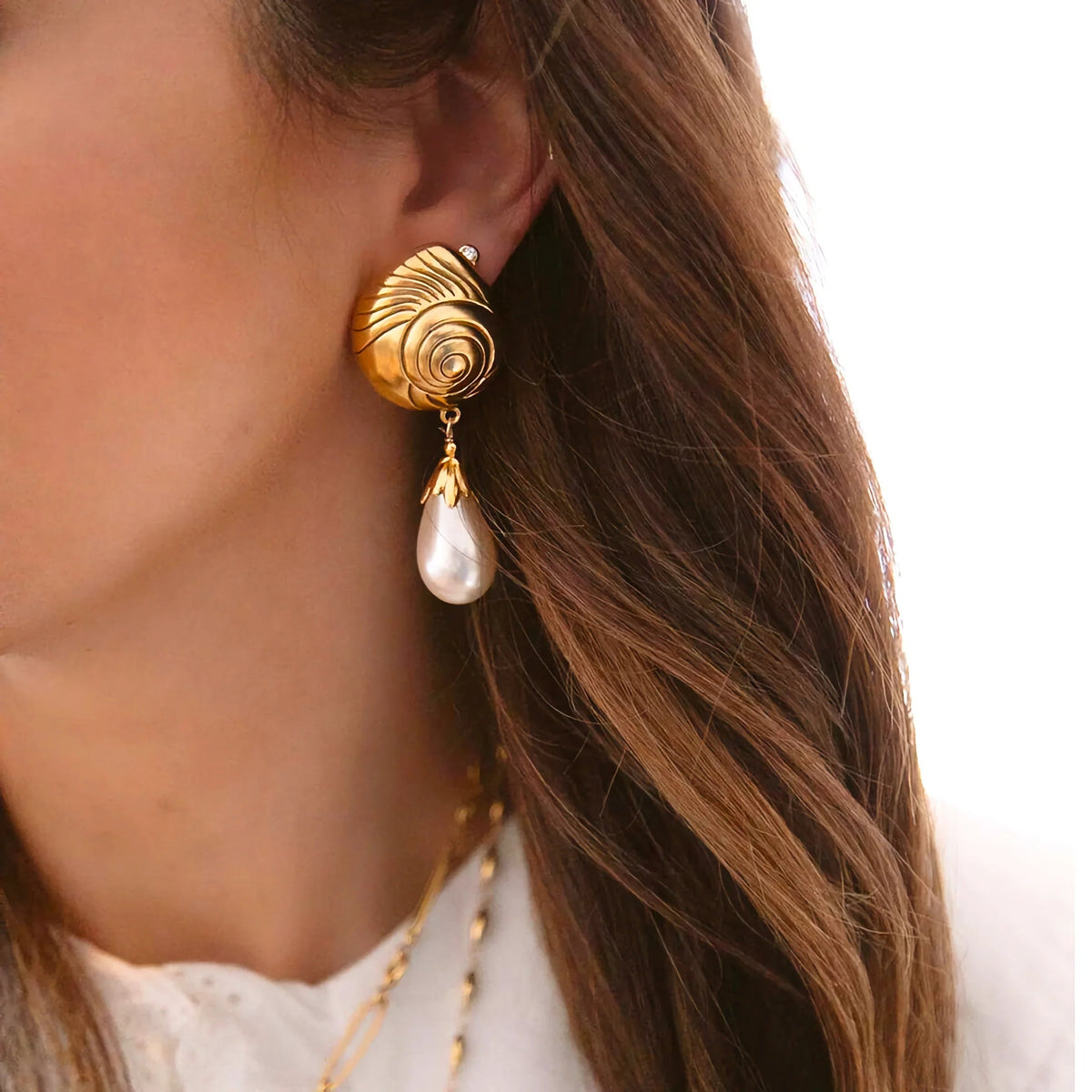 [Amore]Eleonora Freshwater Pearl Earrings