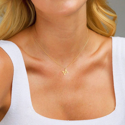[Amore]Therese Letter Initial Gold Necklace