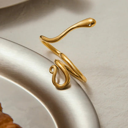 [Amore]Gemmie Golden Snake Ring