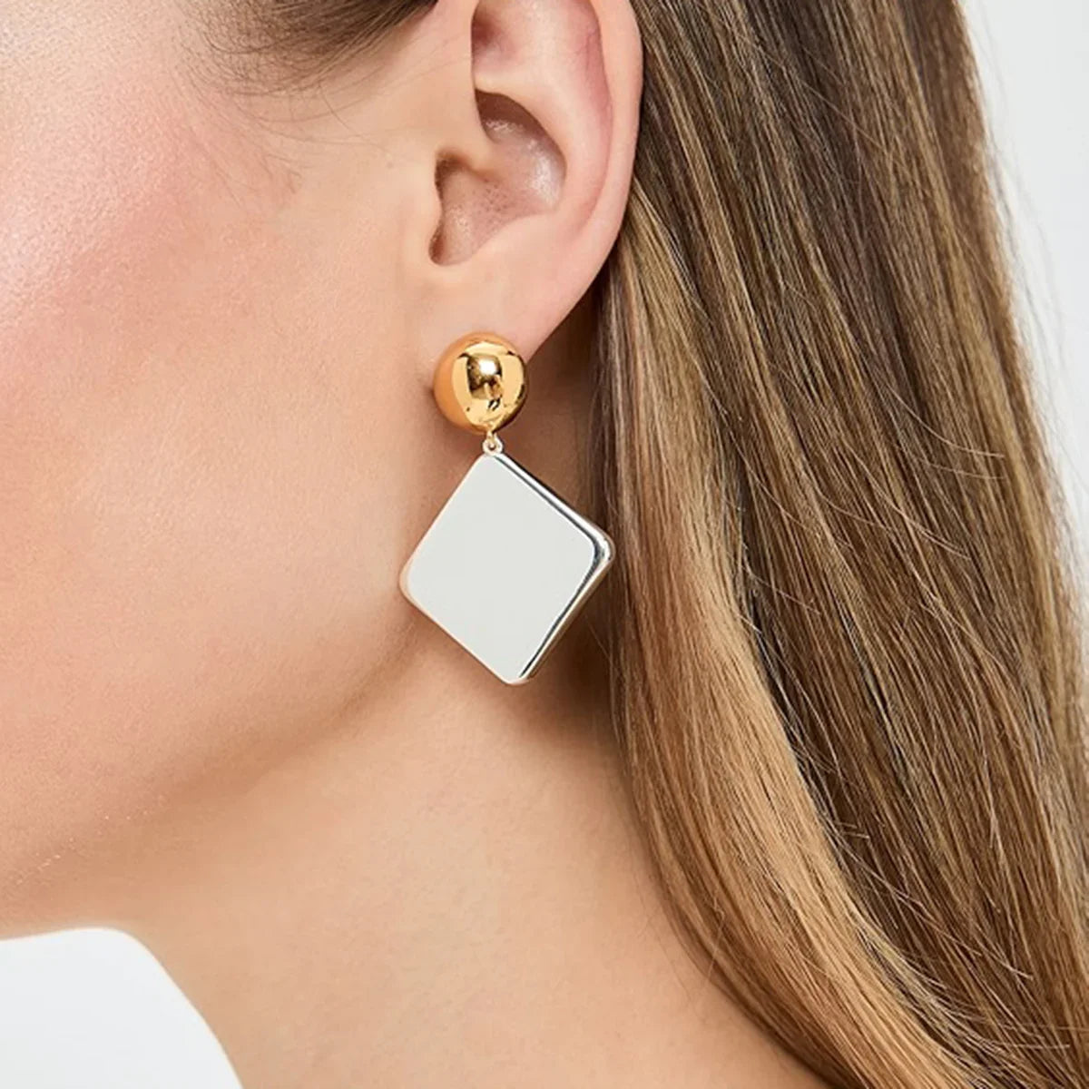 [Amore]Kelly Geometric Drop Earrings