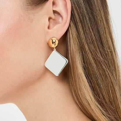 [Amore]Kelly Geometric Drop Earrings