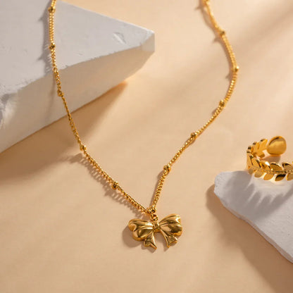 [Amore]June Bow Necklace