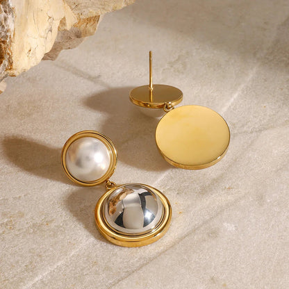 [Amore]Avery Pearl Dome Earrings