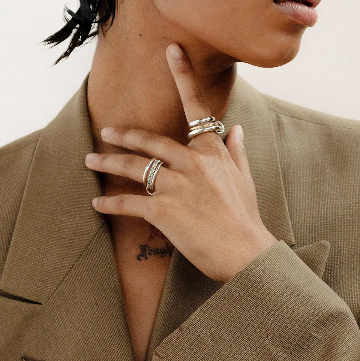 [Amore]Canaria Stacked Ring