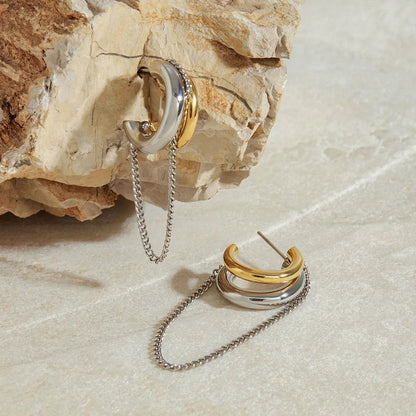 [Amore]Galilea Link Chain Hoops