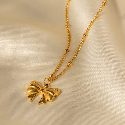 [Amore]June Bow Necklace