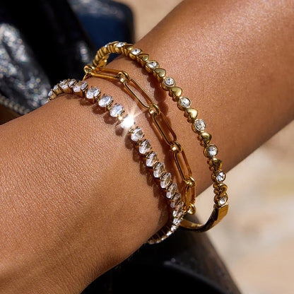 [Amore]Avaria Oval Cut Tennis Bracelet