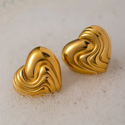 [Amore]Milena Heart Gold Earrings