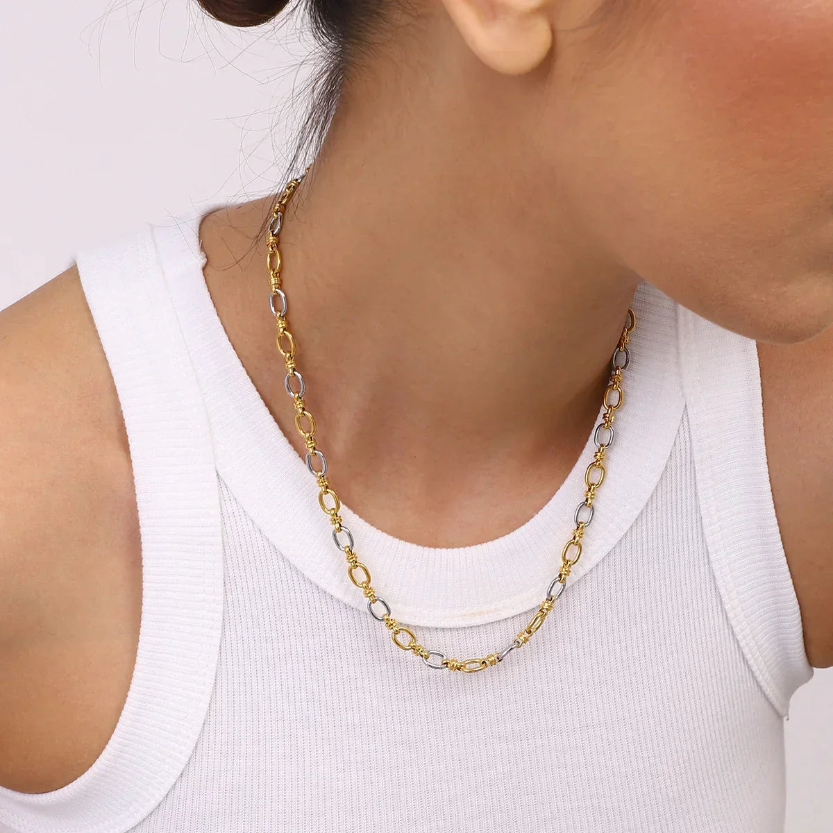 [Amore]Addison Two Tone Gold Necklace