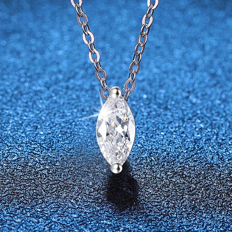 [Amore]SOPHISTICATED MARQUISE-CUT MOISSANITE PENDANT NECKLACE
