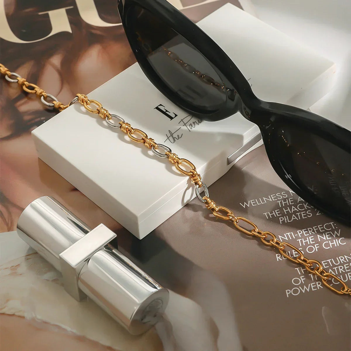 [Amore]Addison Two Tone Gold Bracelet