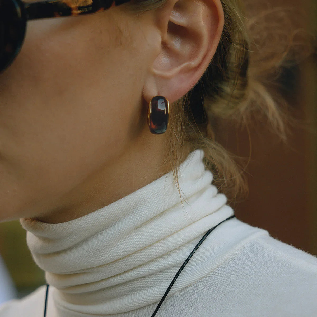 [Amore]Lexi Chunky Enamel Hoops