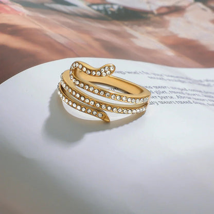 [Amore]Serpentina Layered Diamond Ring