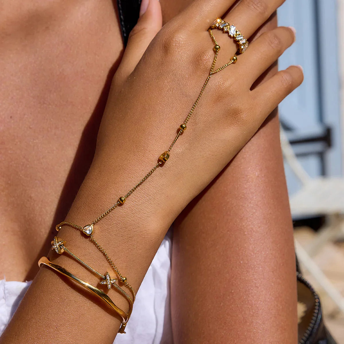 [Amore]Haisley Gold Bangle