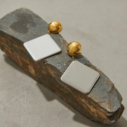 [Amore]Kelly Geometric Drop Earrings