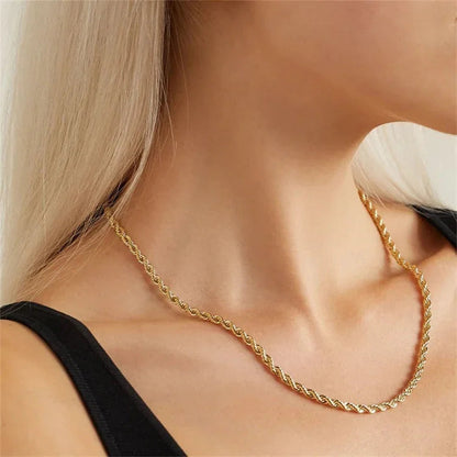 [Amore]Bianca Rope Chain Gold Necklace