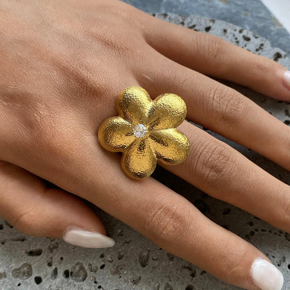 [Amore]Flora Gold Petal Ring