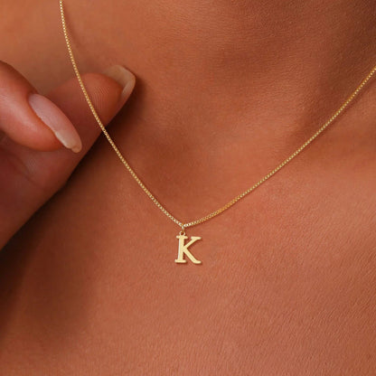 [Amore]Therese Letter Initial Gold Necklace