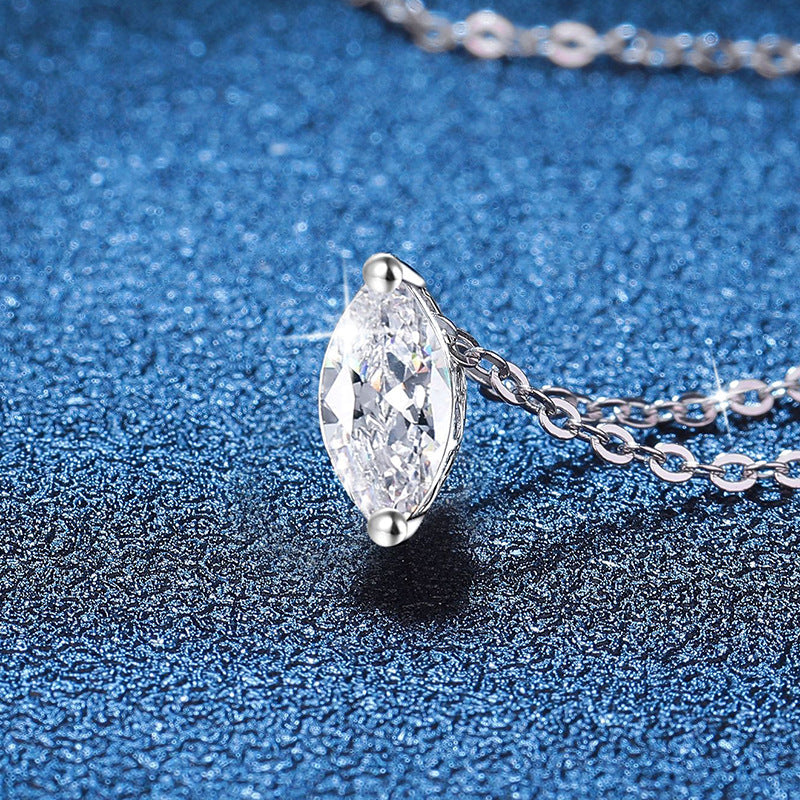 [Amore]SOPHISTICATED MARQUISE-CUT MOISSANITE PENDANT NECKLACE