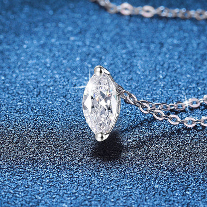 [Amore]SOPHISTICATED MARQUISE-CUT MOISSANITE PENDANT NECKLACE