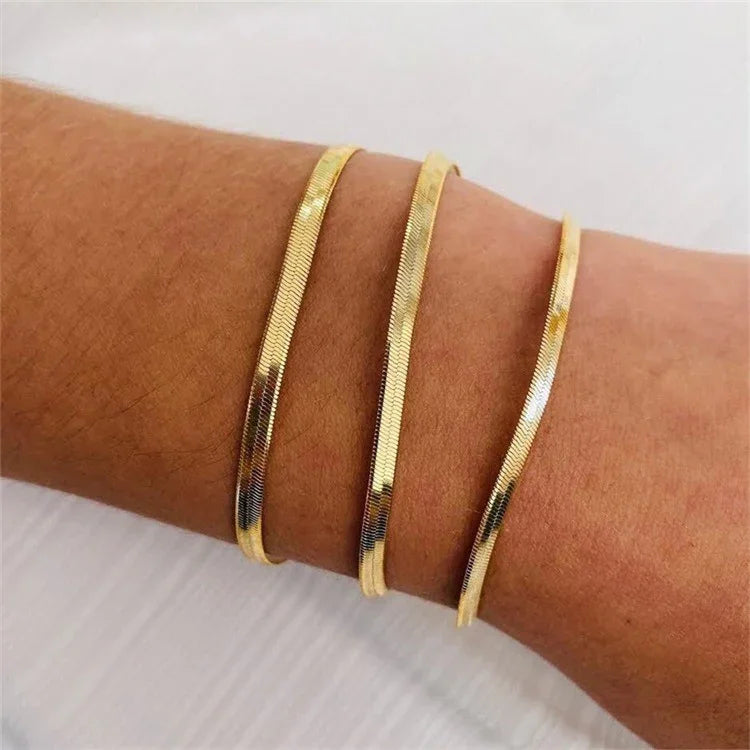 [Amore]Vida Gold Herringbone Bracelet
