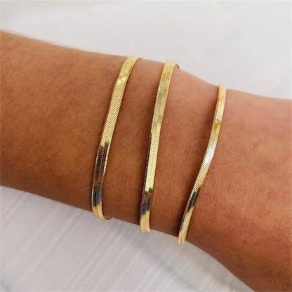 [Amore]Vida Gold Herringbone Bracelet