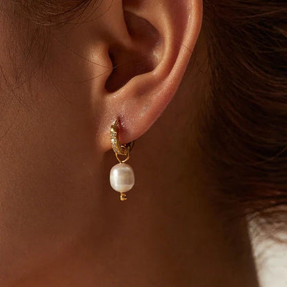 [Amore]Sara Pearl Earrings