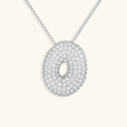 [Amore]Bubble Initial Diamond Necklace