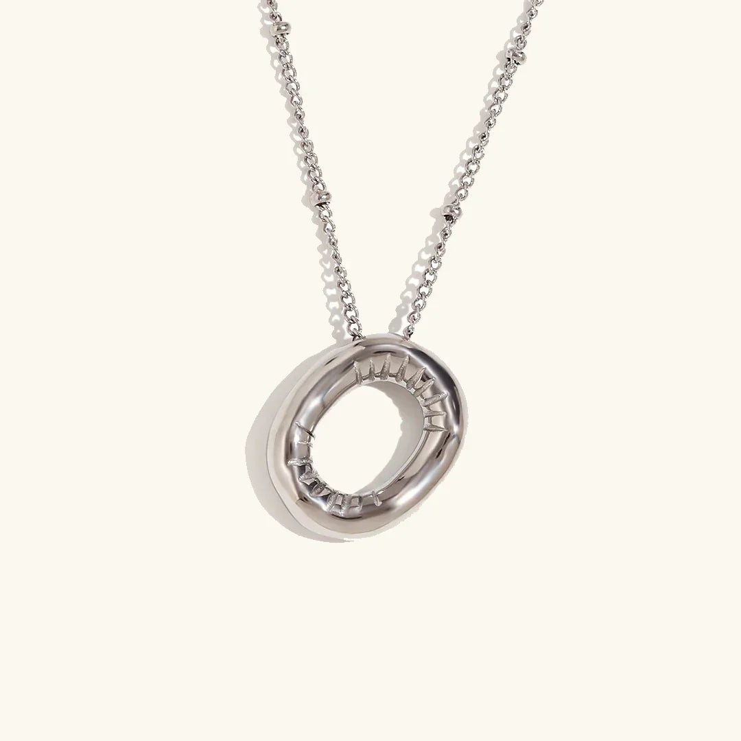 [Amore]Balloon Gold Initial Necklace