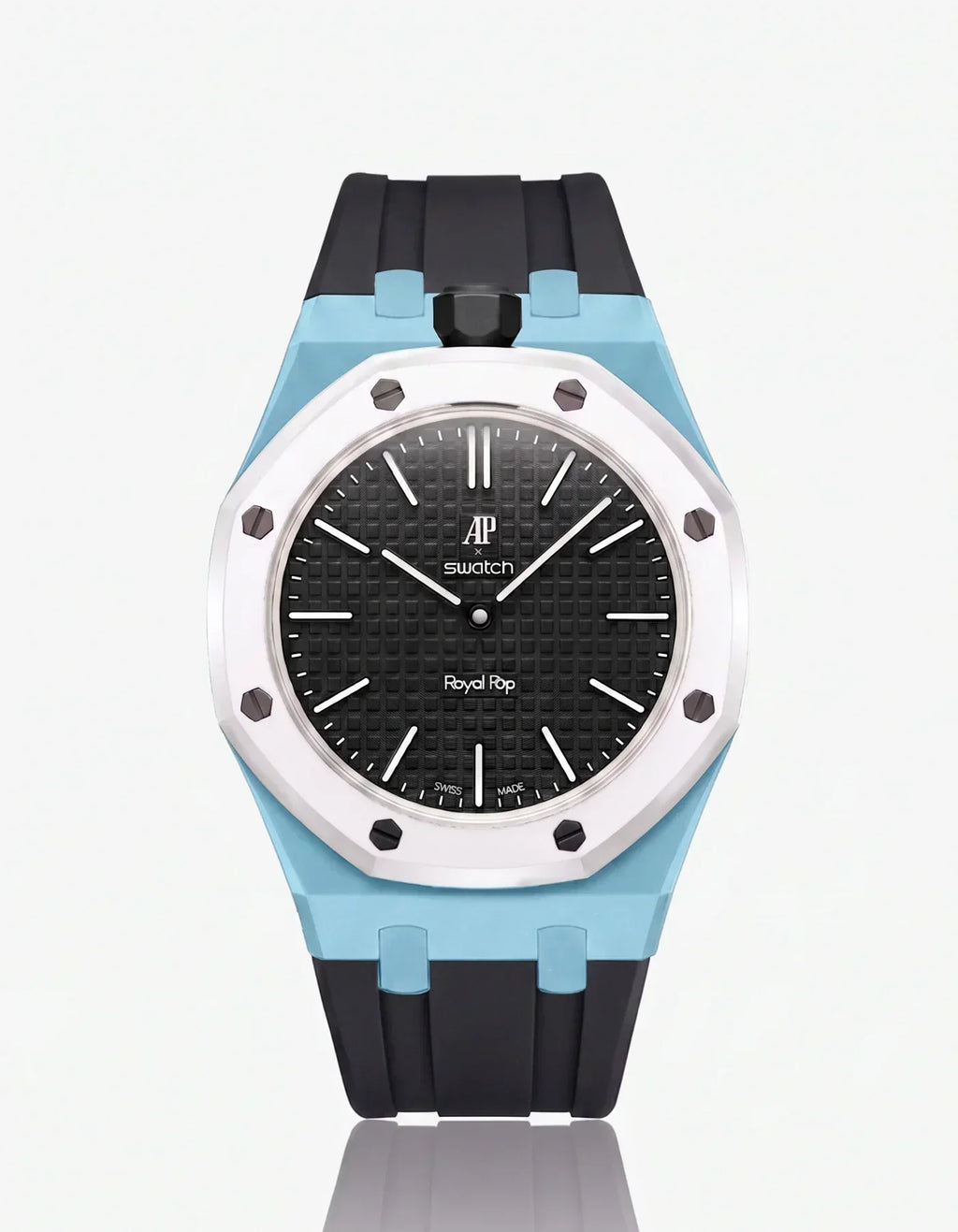 Silicone Strap & Case Royal Pop Ocho Negro(Customize  Colors)