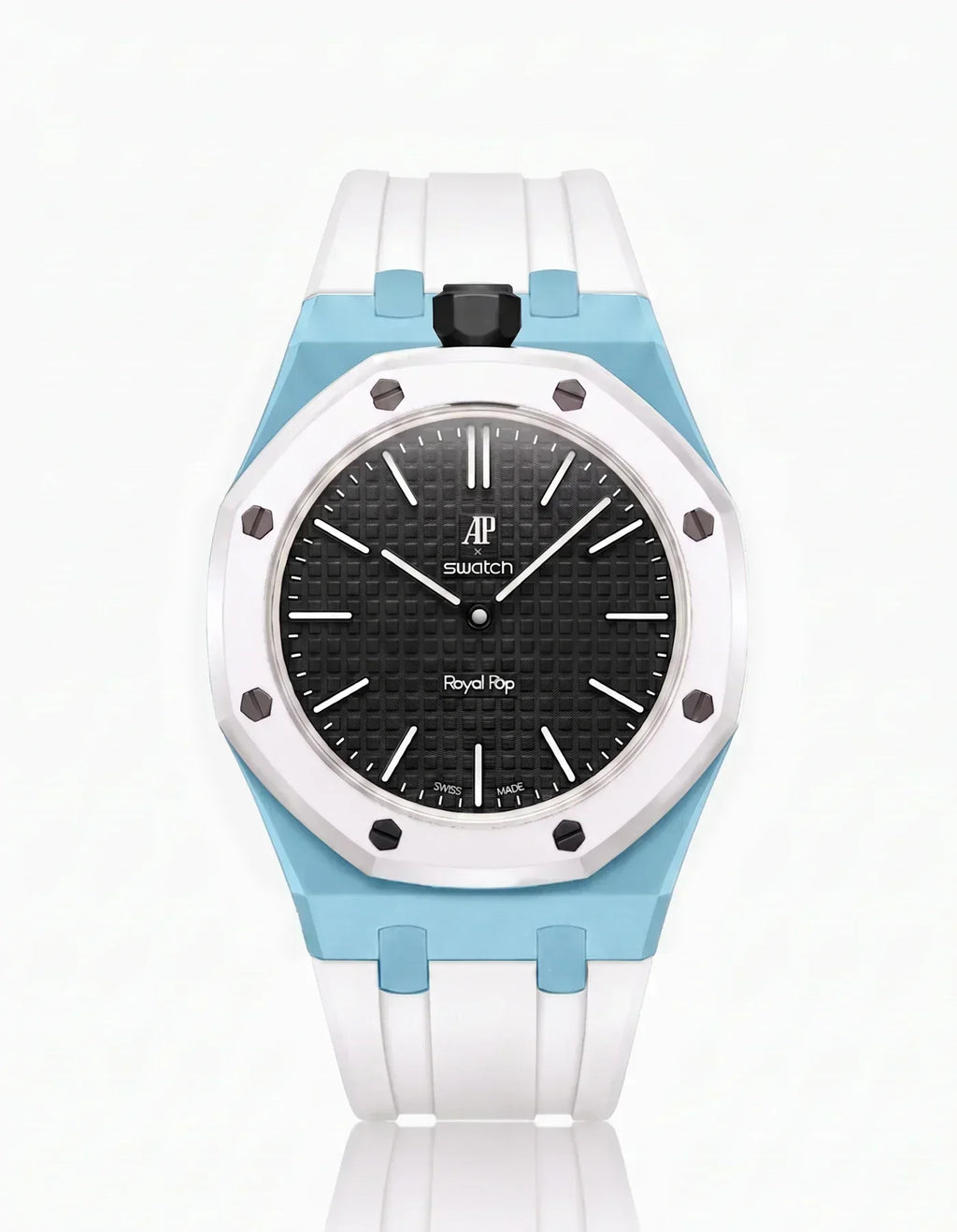 Silicone Strap & Case Royal Pop Ocho Negro(Customize  Colors)