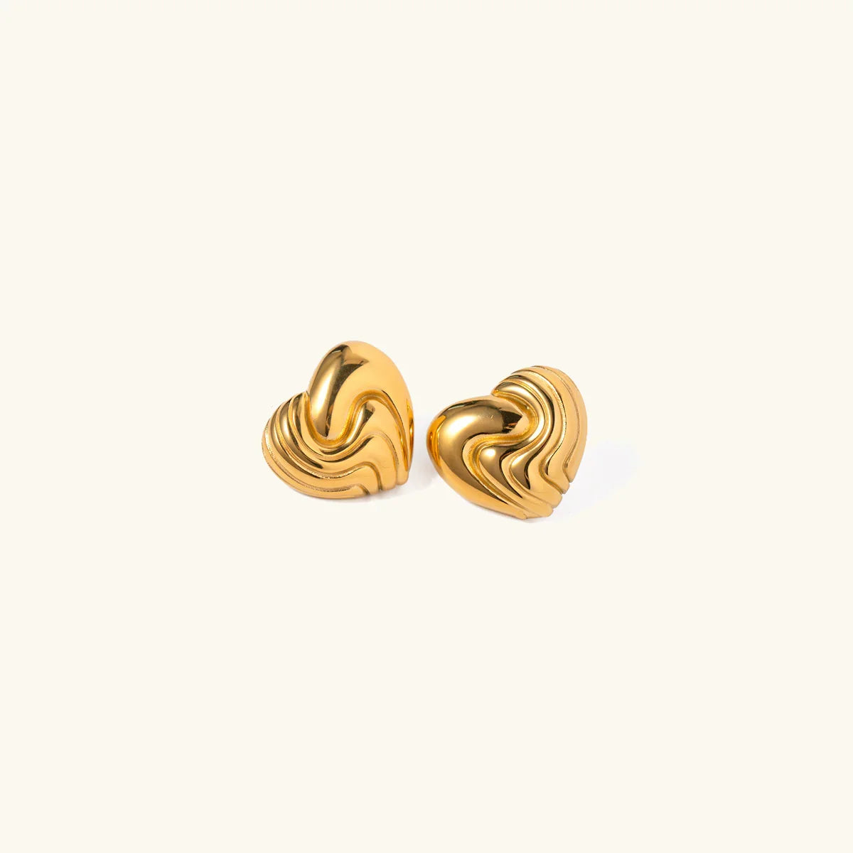 [Amore]Milena Heart Gold Earrings
