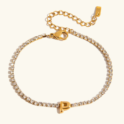 [Amore]Avaria Bubble Letter Tennis Bracelet