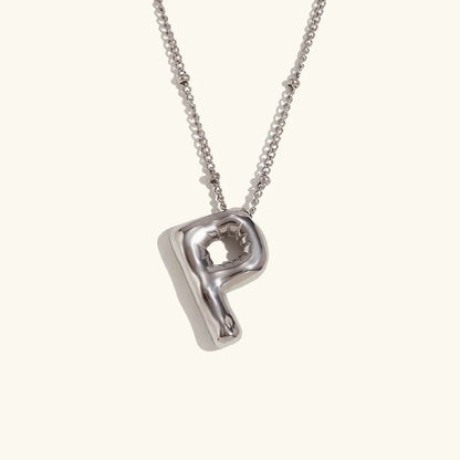 [Amore]Balloon Gold Initial Necklace