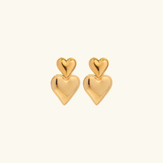 [Amore]Zofia Gold Heart Earrings
