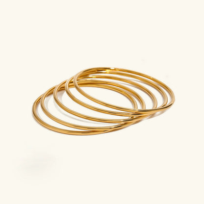 [Amore]Shannon Gold Bangle Set