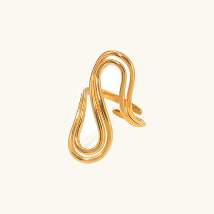 [Amore]Halle Abstract Gold Ring