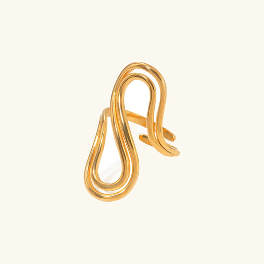 [Amore]Halle Abstract Gold Ring