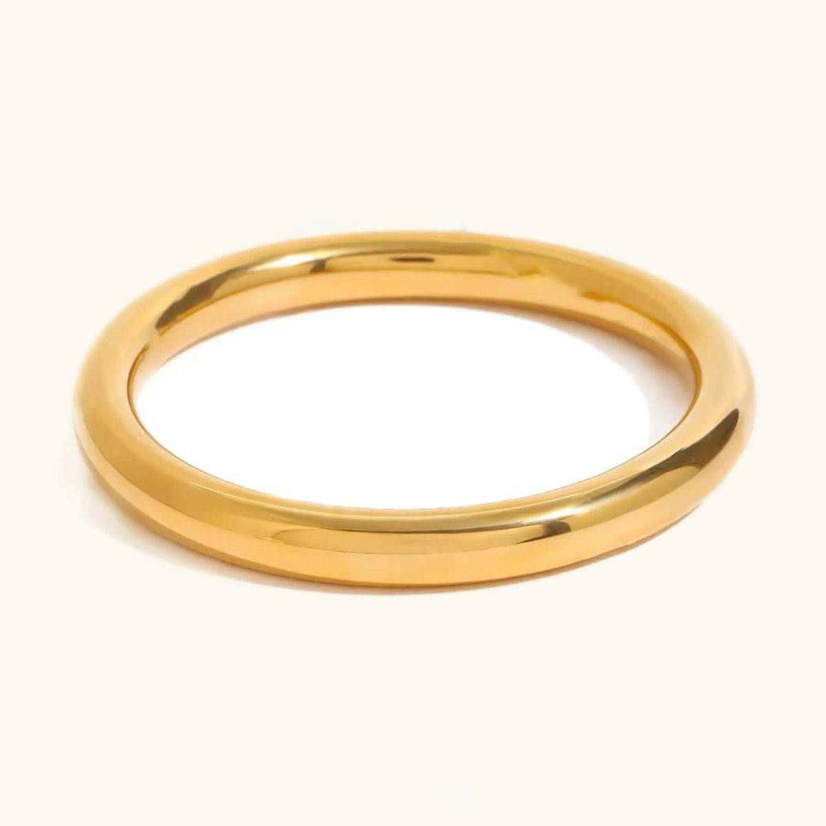[Amore]Lina Smooth Gold Bangle