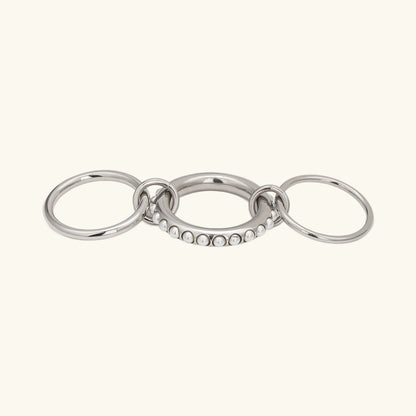 [Amore]Mikayla Stacked Freshwater Pearl Ring