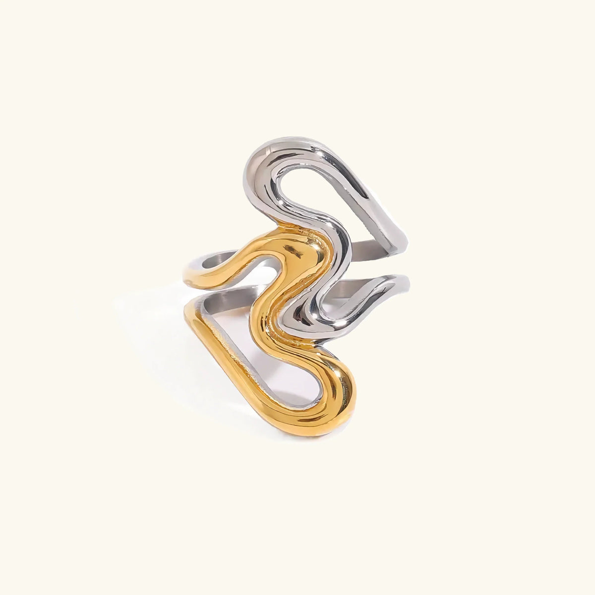 [Amore]Corina Abstract Gold Ring