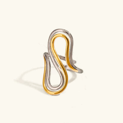 [Amore]Halle Abstract Gold Ring