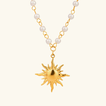 [Amore]Apollo Sun Pearl Necklace